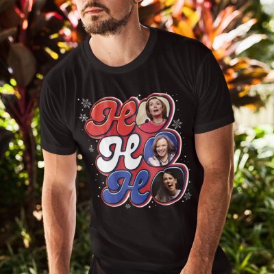 Alternative view of Ho Ho Ho Funny Nancy Kamala Cortez Christmas T-Shirt - Funny Political Shirt