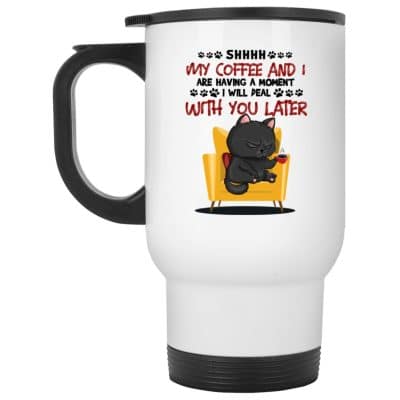 14 oz. White Travel Mug