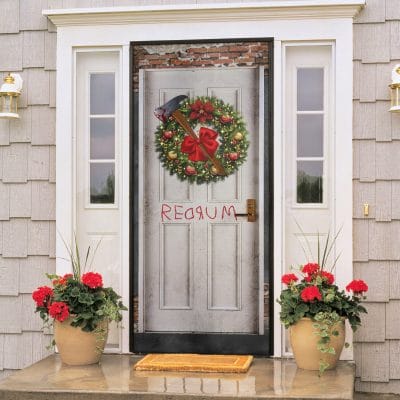 Alternative view of Redrum the Shining Horror Movie Decorative Door Cover - Scary Christmas Door Decoration