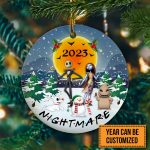 Personalized Jack And Sally Nightmare Before Christmas Decorative Christmas Ornament Holiday Decoration Gifts