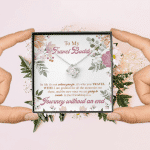 To My Travel Buddy In Life It's Not Where You Go It's Who You Travel With Love Knot Necklace Necklace To My Travel Buddy In Life It's Not Where You Go It's Who You Travel With Love Knot Necklace Necklace