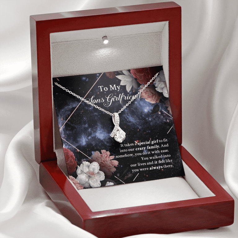 To My Sons Girlfriend It Takes A Special Girl To Fit Into Our Crazy Family Alluring Beauty Necklace