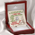 To The Best Wife Ever The One Who Didn't Get Away I Love You More Than Fishing Love Knot Necklace