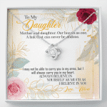 From Mom To My Daughter Mother And Daughter Our Hearts As One Love Knot Necklace - Love Knot Necklace