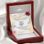 From Mom To My Daughter Mother And Daughter Our Hearts As One Love Knot Necklace
