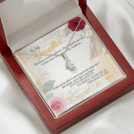 From Mom To My Daughter Mother And Daughter Our Hearts As One Alluring Beauty Necklace