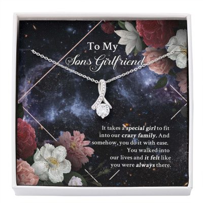 To My Sons Girlfriend It Takes A Special Girl To Fit Into Our Crazy Family Alluring Beauty Necklace
