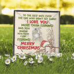 To The Best Wife Ever The One Who Didn't Get Away I Love You More Than Fishing Forever Love Heart Pendant Necklace