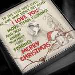 To The Best Wife Ever The One Who Didn't Get Away I Love You More Than Fishing Forever Love Heart Pendant Necklace