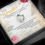 From Mom To My Daughter Mother And Daughter Our Hearts As One Forever Love Heart Pendant Necklace