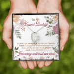 To My Travel Buddy In Life It's Not Where You Go It's Who You Travel With Forever Love Heart Pendant Necklace