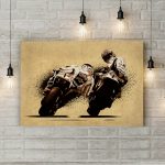 Motorcycle Racing Sometimes I Look Back On My Life Saying Proud Racing Framed Canvas Prints Unframed Poster