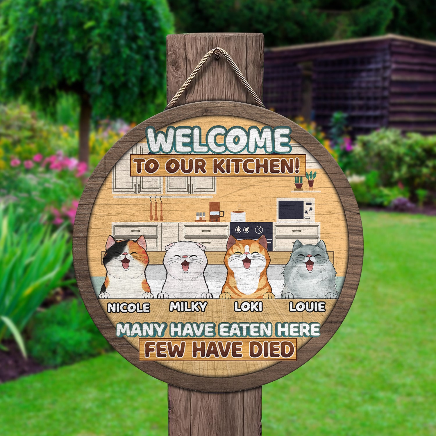 2. Welcome to Kitchen (Sample Design 4) Door Sign Mockup 2