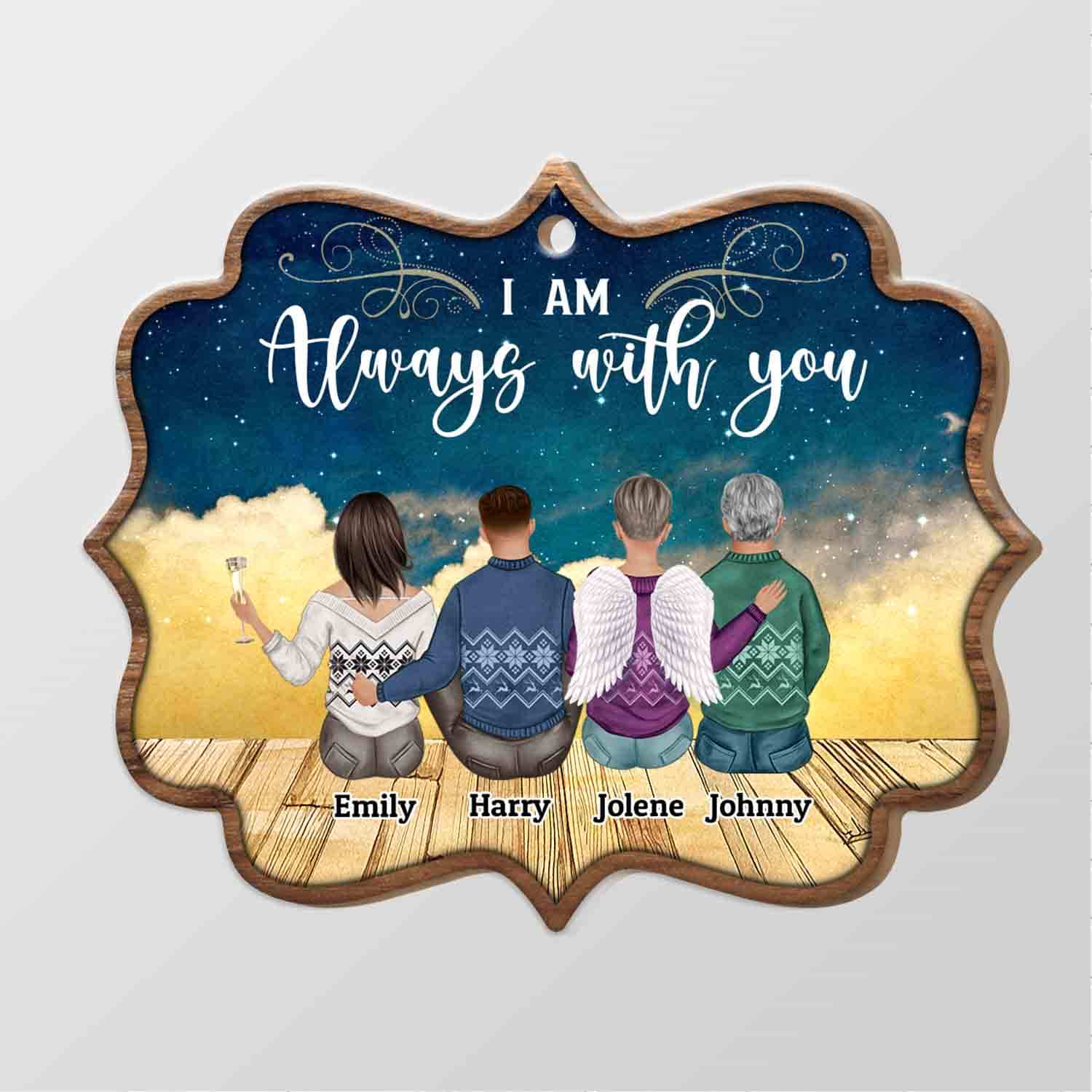 1VT. I Am Always With You Shaped ornament mk simple