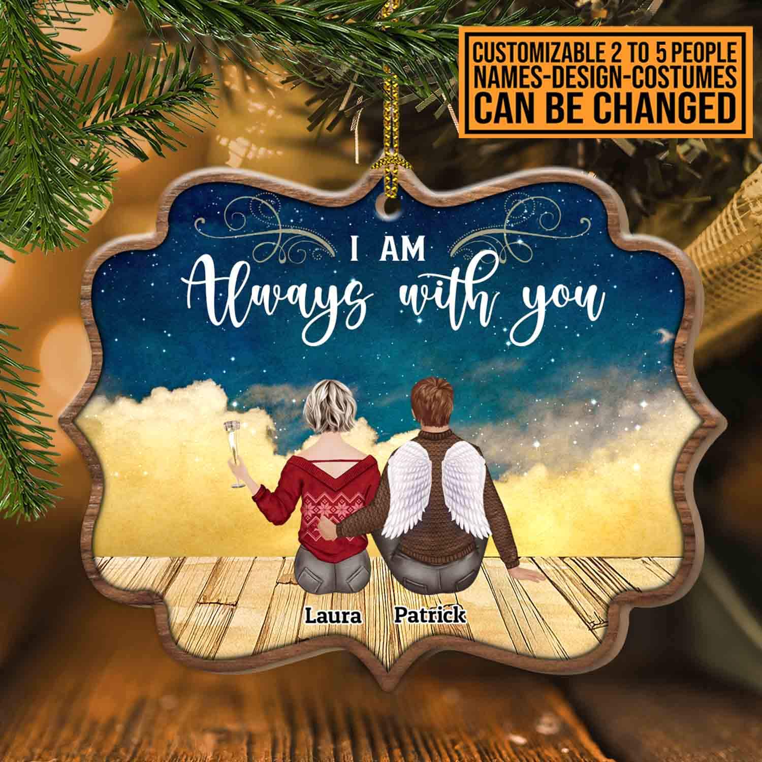 1VT. I Am Always With You Shaped ornament mk1