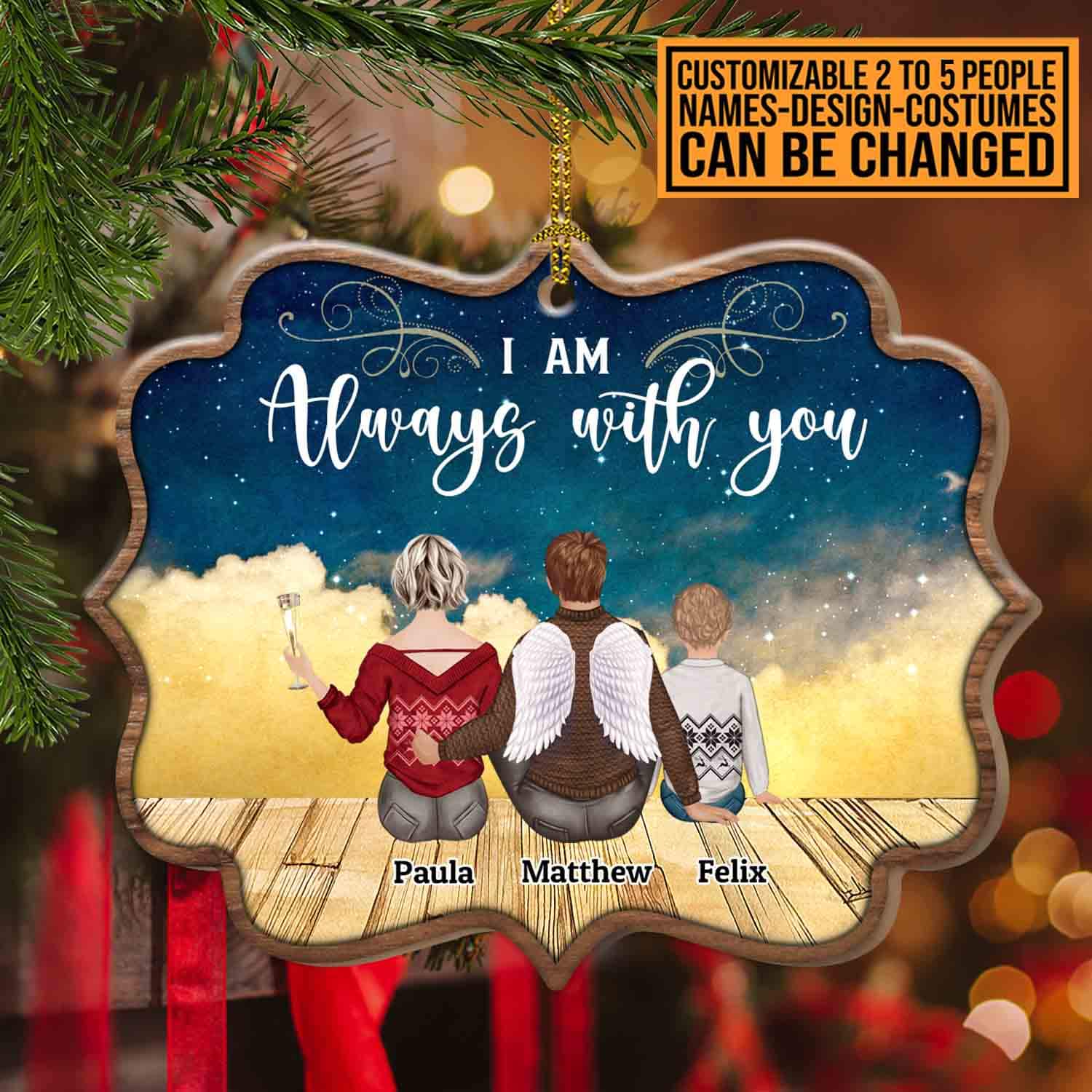 1VT. I Am Always With You Shaped ornament mk2