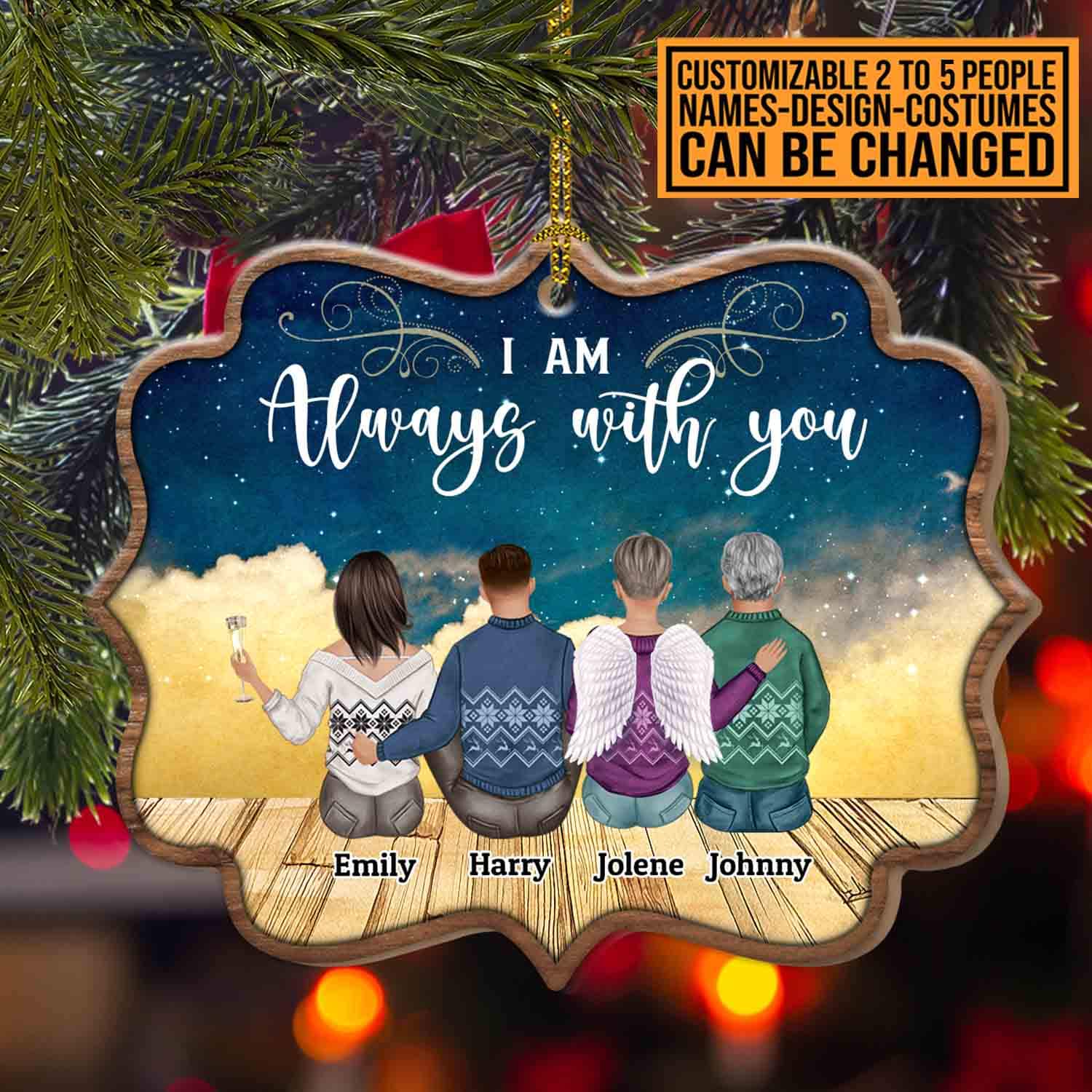 1VT. I Am Always With You Shaped ornament mk3