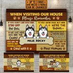 8VT. When Visiting My House Dog Peeking canvas mk3