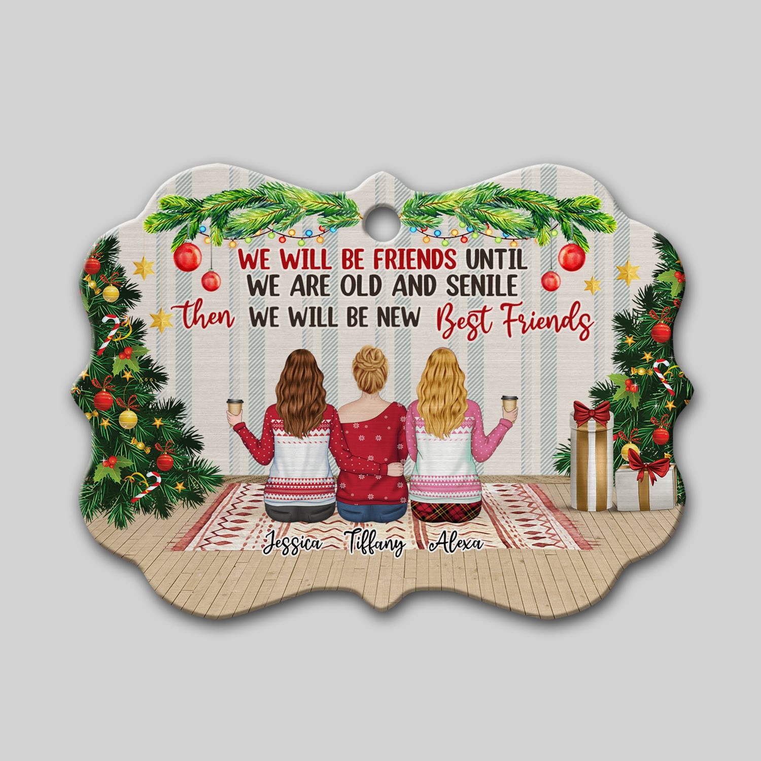 5VT. We Will Be Friends ornament mk simple