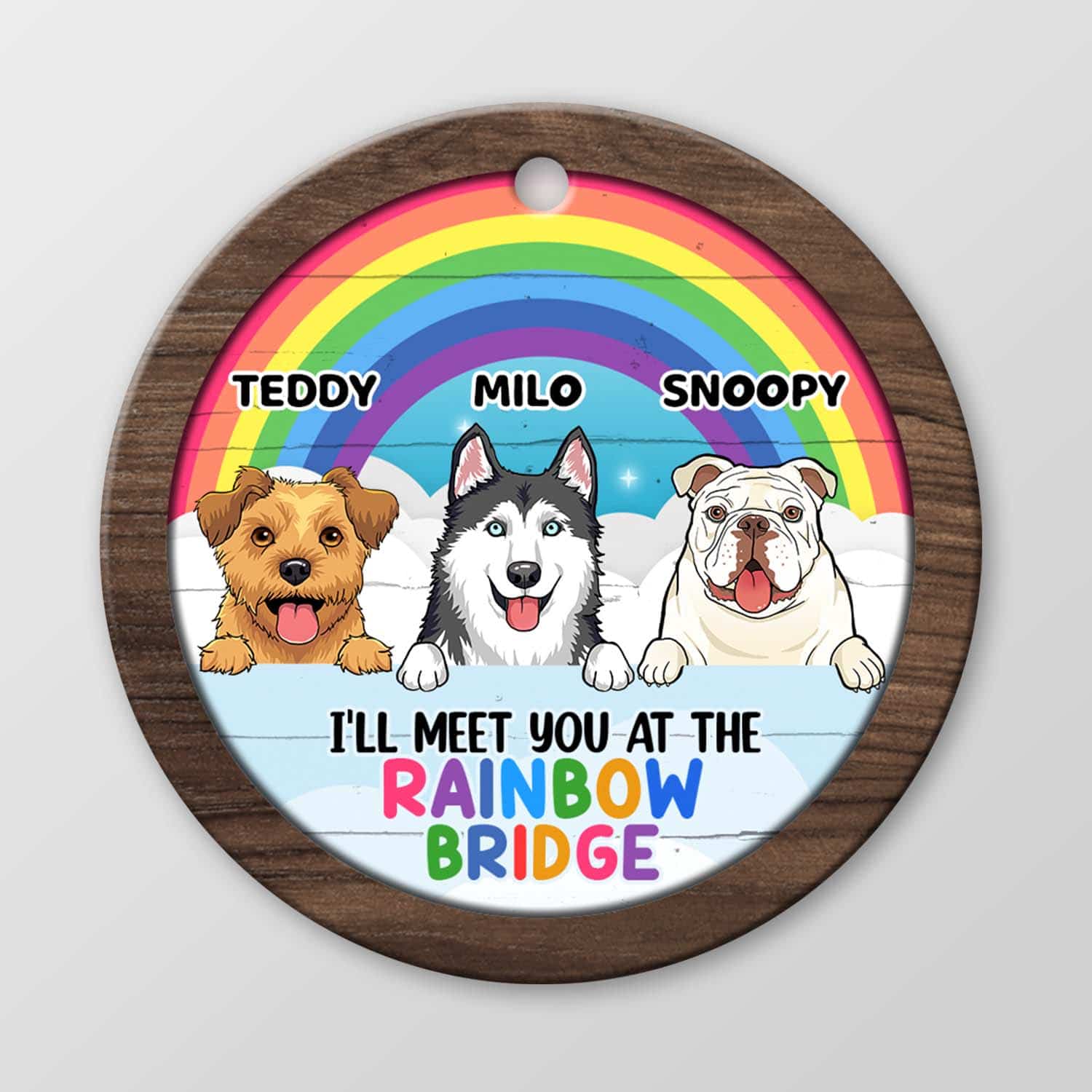 2BN. Rainbow Bridge dog Mockup Simple