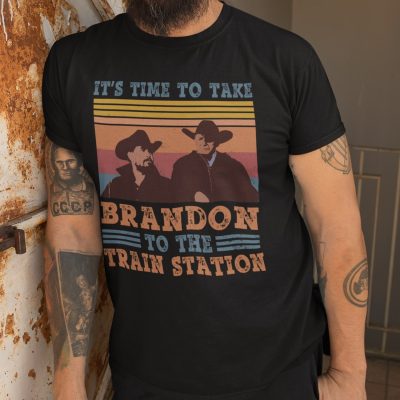 Alternative view of It's Time To Take Brandon To The Train Station Vintage Funny T-Shirt