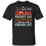 1Th. Stole Santa's Naughty List (1), Black, Unisex T-Shirt
