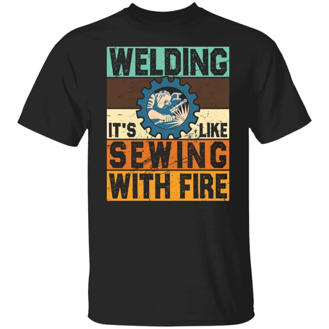 6Th. Sewing With Fire, Black, Unisex T-Shirt