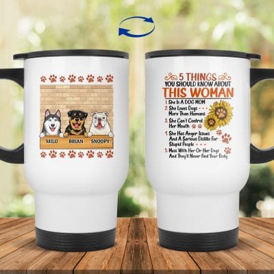 14 oz. White Travel Mug