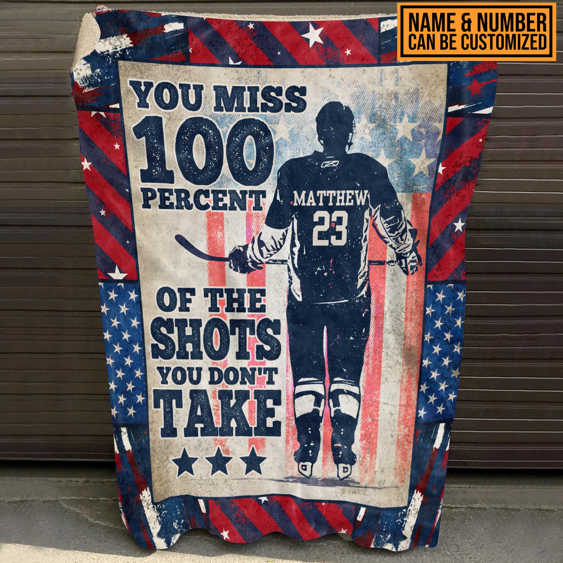 1VT. Hockey You Miss 100 Percent blanket mk5