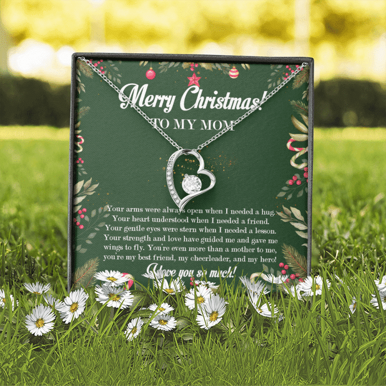 Merry Christmas To My Mom Forever Love Pendant Necklace