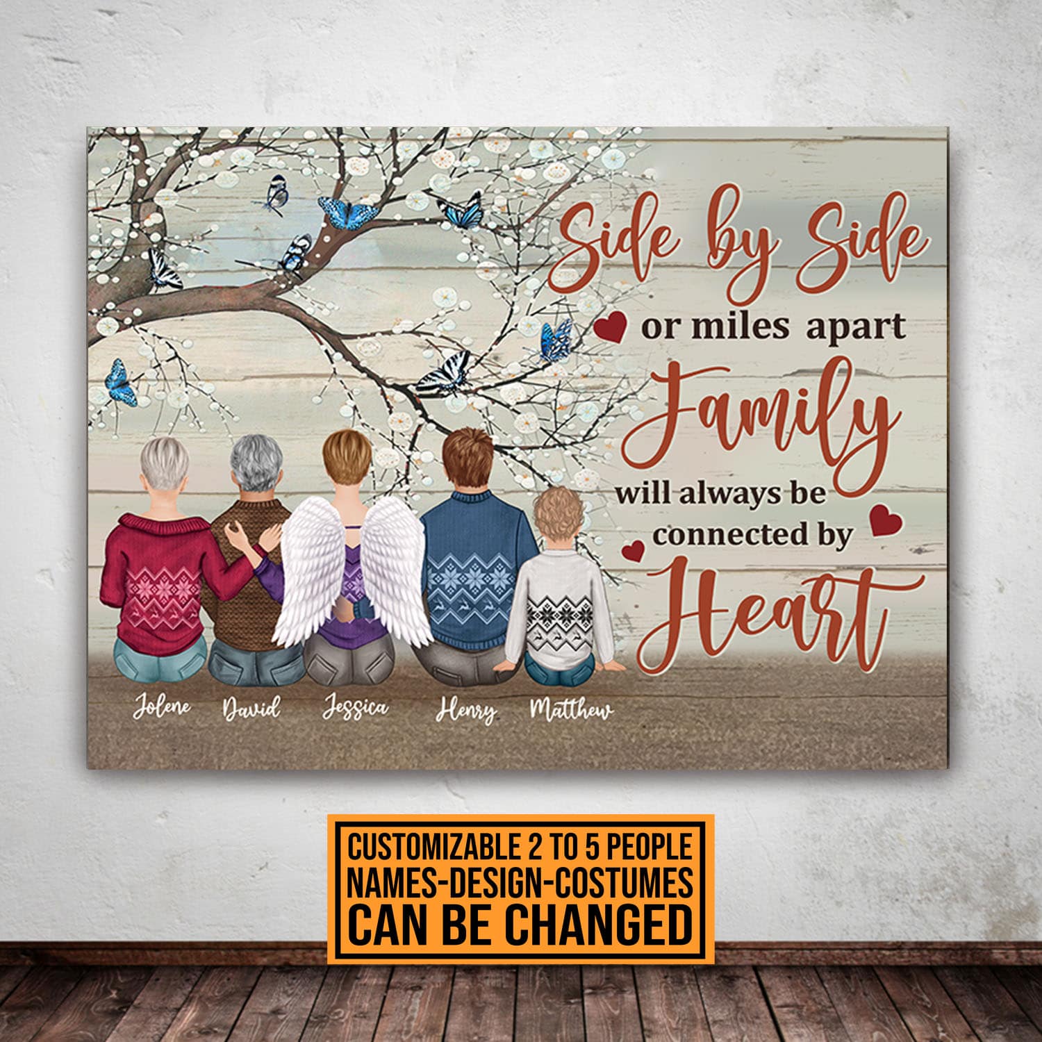 4VT. Side By Side Or Miles Apart canvas mk2