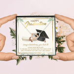 Happy Graduation Congratulations You Did It Interlocking Hearts Pendant Necklace - Graduation Jewelry Gifts