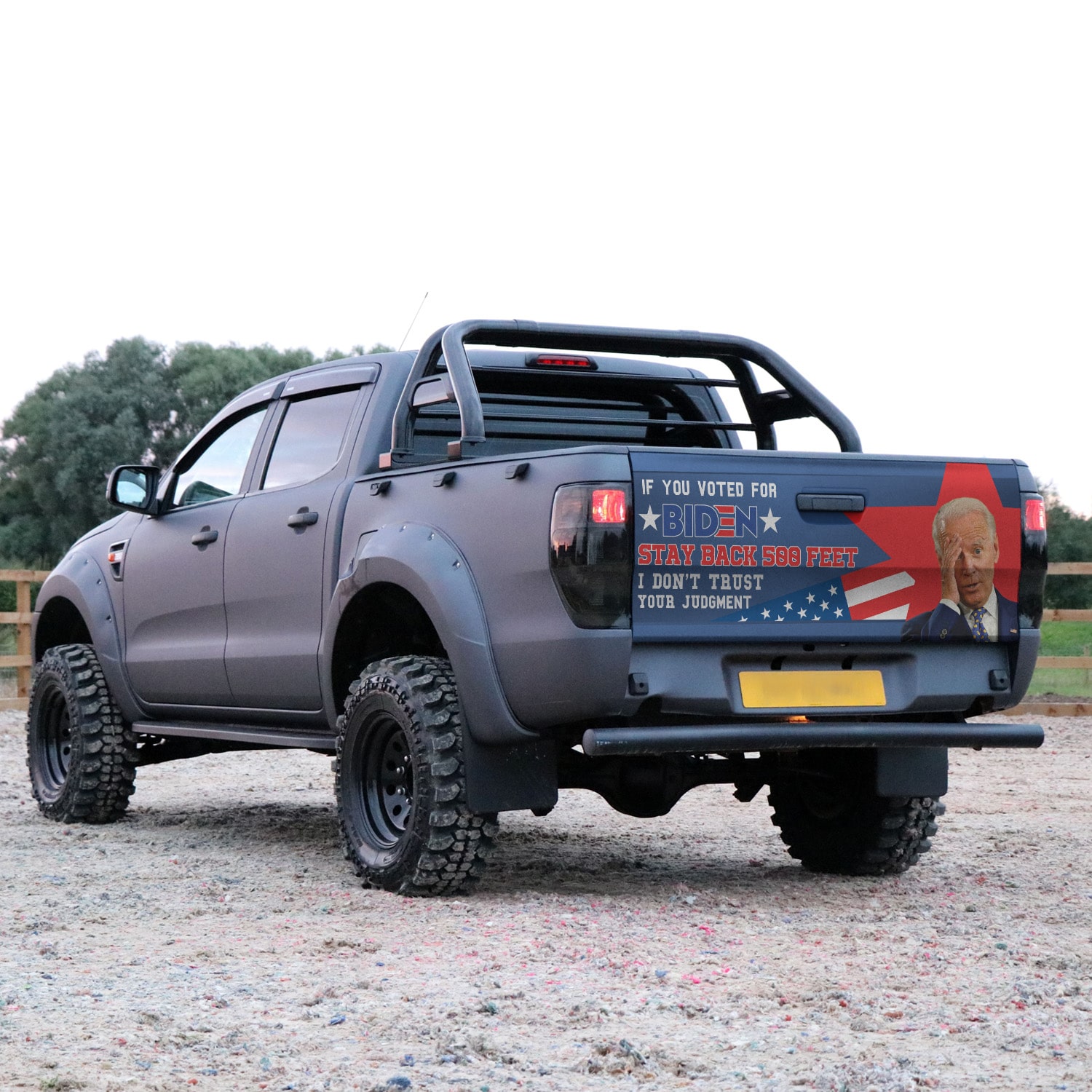 2Th. Stay Back 500 Feet(7) (1) Tailgate Wrap Mockup 15