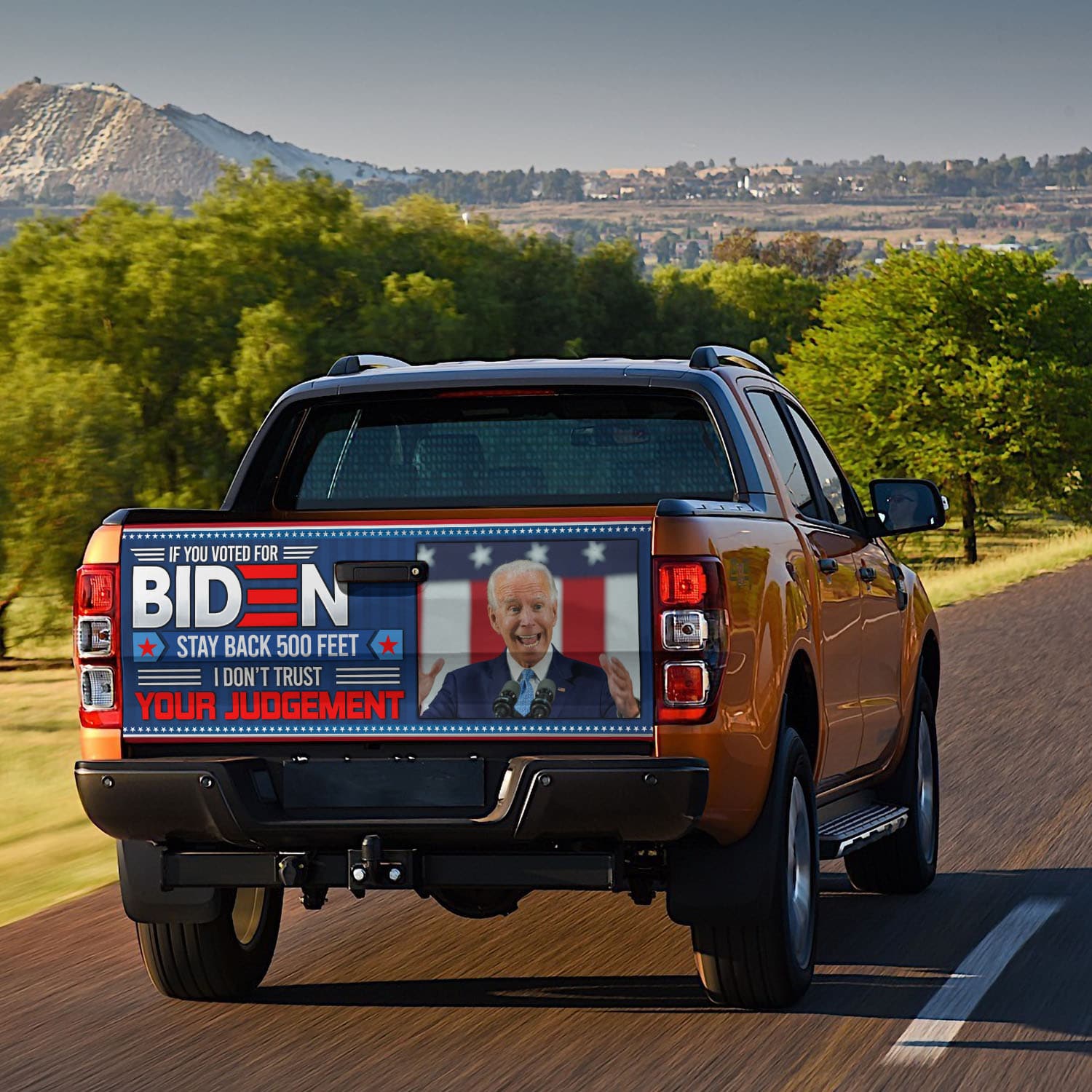 42 HG UU TIEN. If You Voted For Biden (Tailgate Wrap) (6) (1) Tailgate Wrap Mockup 8