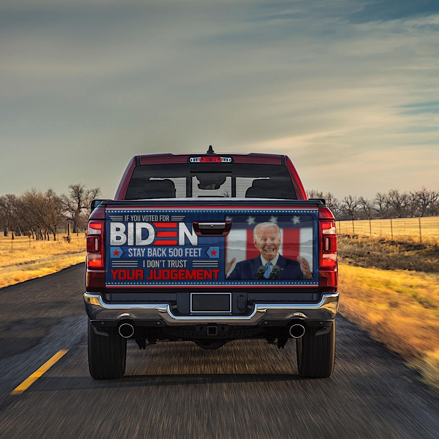 42 HG UU TIEN. If You Voted For Biden (Tailgate Wrap) (6) (1) Tailgate Wrap Mockup 13