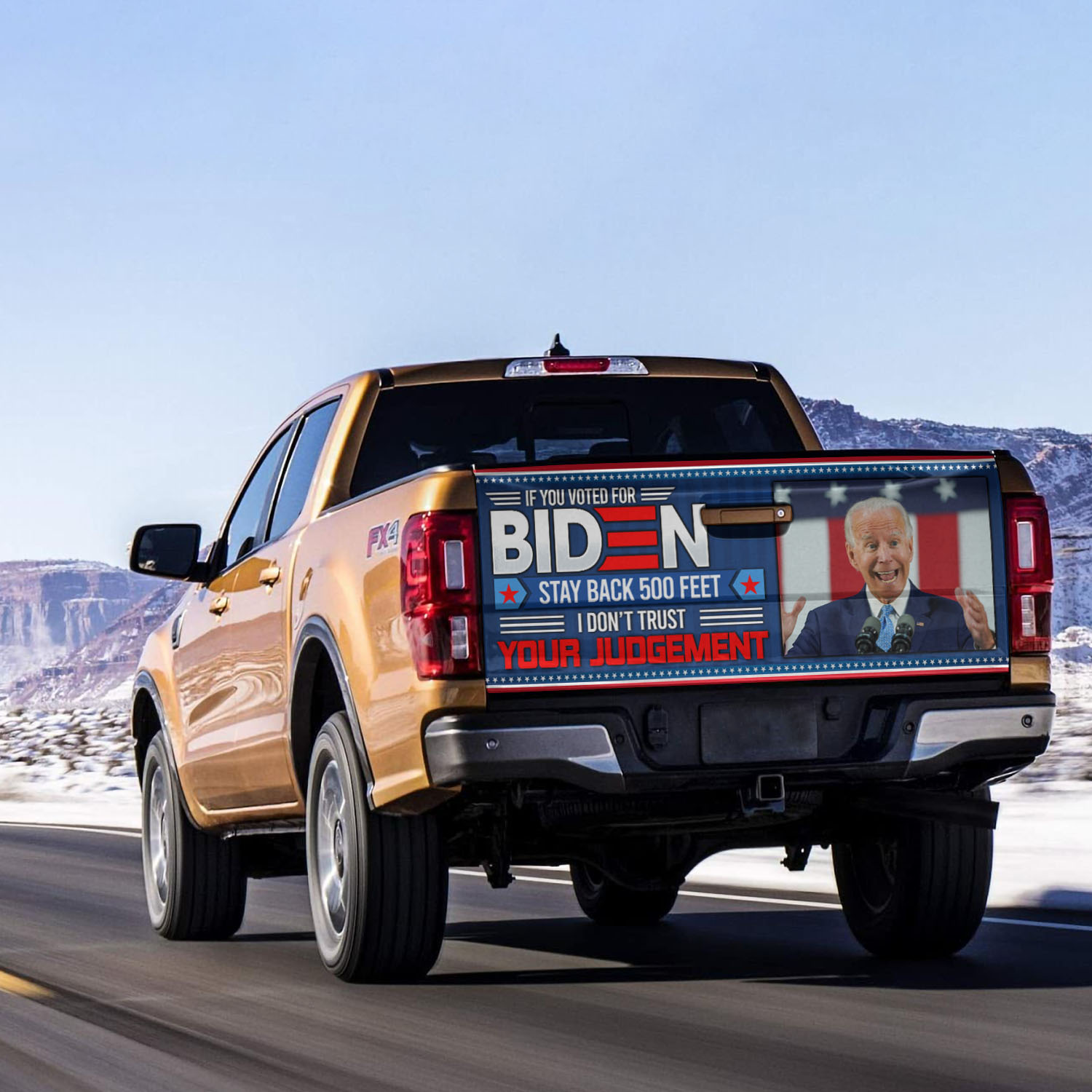 42 HG UU TIEN. If You Voted For Biden (Tailgate Wrap) (6) (1) Tailgate Wrap Mockup 14