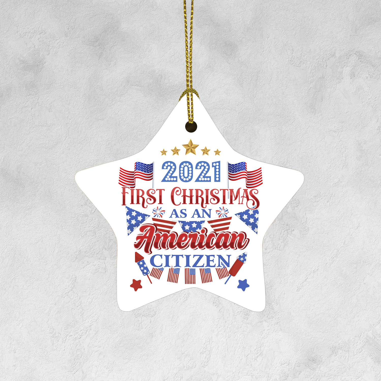 5BN. First Christmas American Mockup Simple