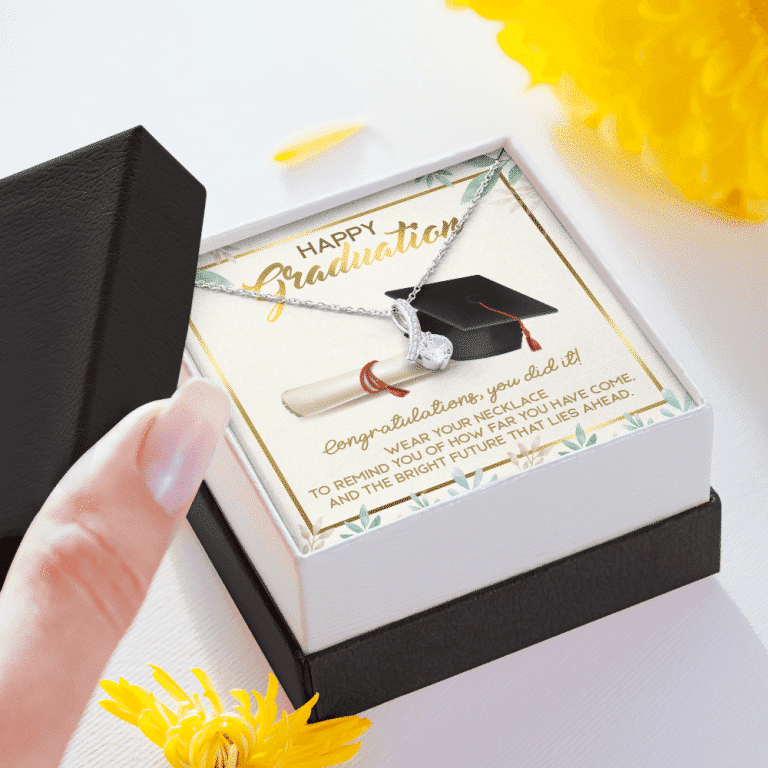 Happy Graduation Congratulations You Did It Alluring Beauty Necklace - Graduation Jewelry Inspirational Gifts