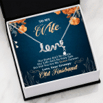 To My Wife Our Home Ain't No Castle But Still You Are My Queen Scripted Love Pendant Necklace