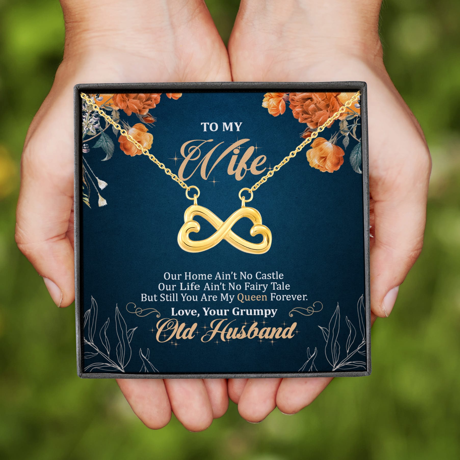 1Th. Ain't No Castle (4) Infinity Heart Necklace (Gold)