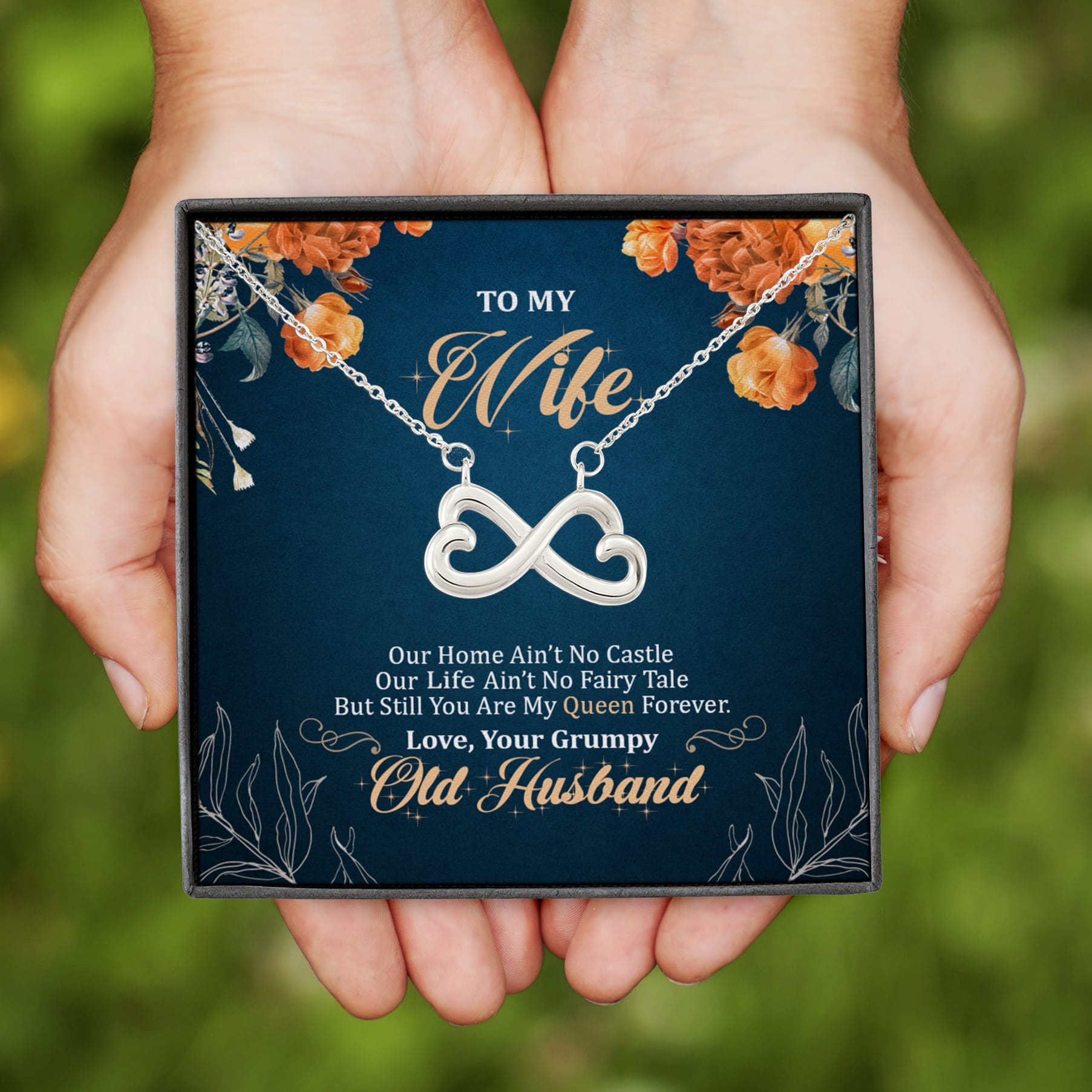 1Th. Ain't No Castle (4) Infinity Heart Necklace (Silver)