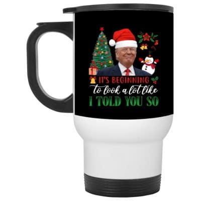 14 oz. White Travel Mug
