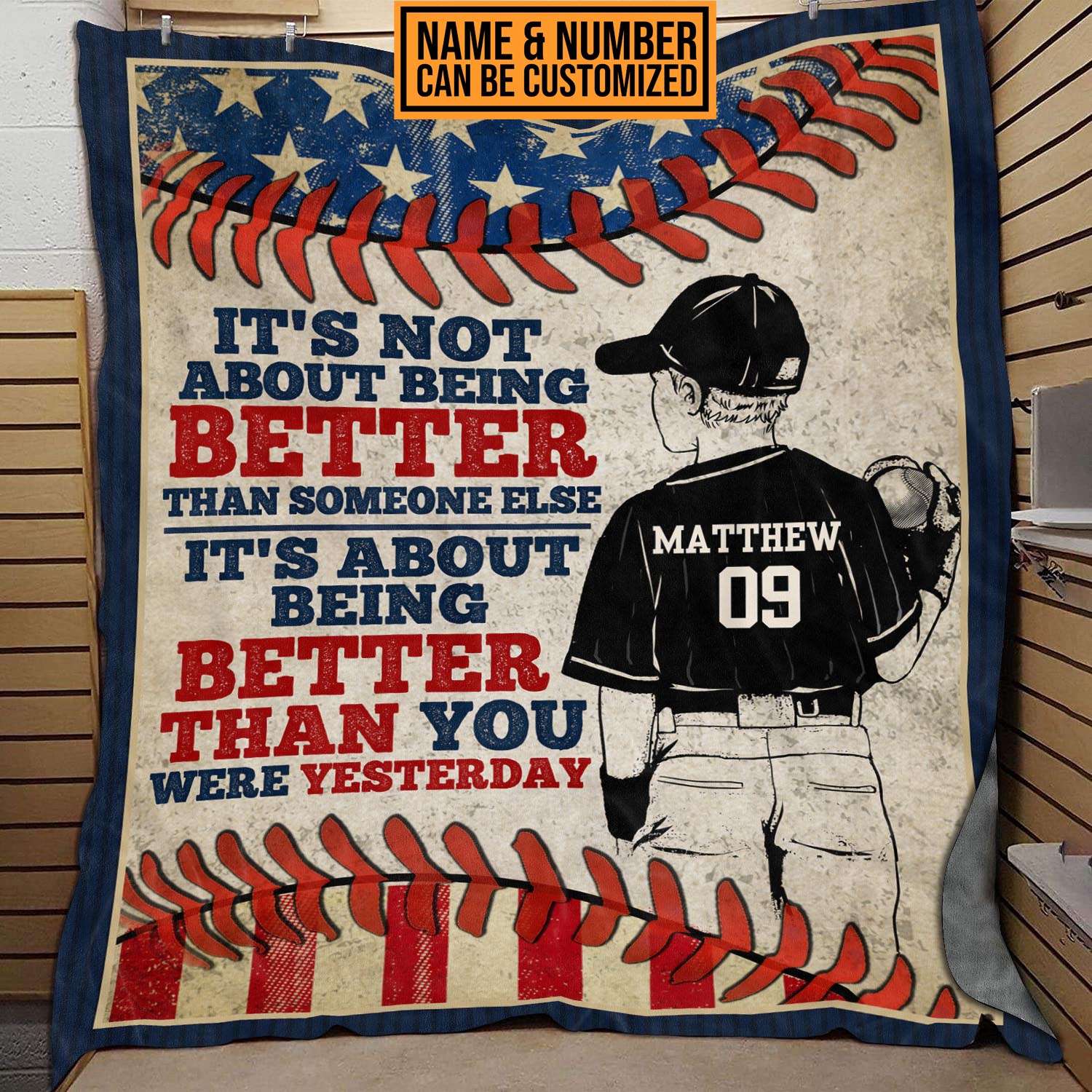 5VT. Baseball It's Not About Being Better blanket mk1