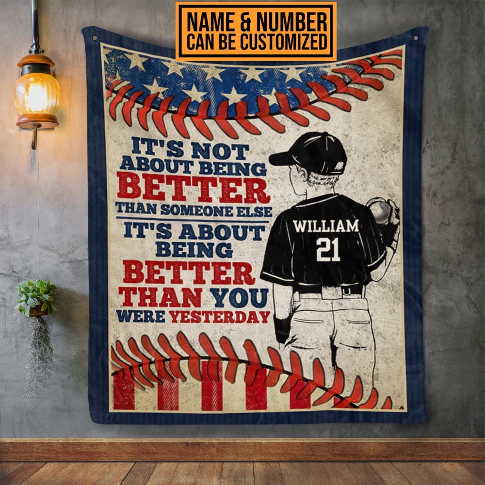 5VT. Baseball It's Not About Being Better blanket mk2