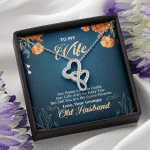 To My Wife Our Home Ain't No Castle But Still You Are My Queen Double Hearts Pendant Necklace