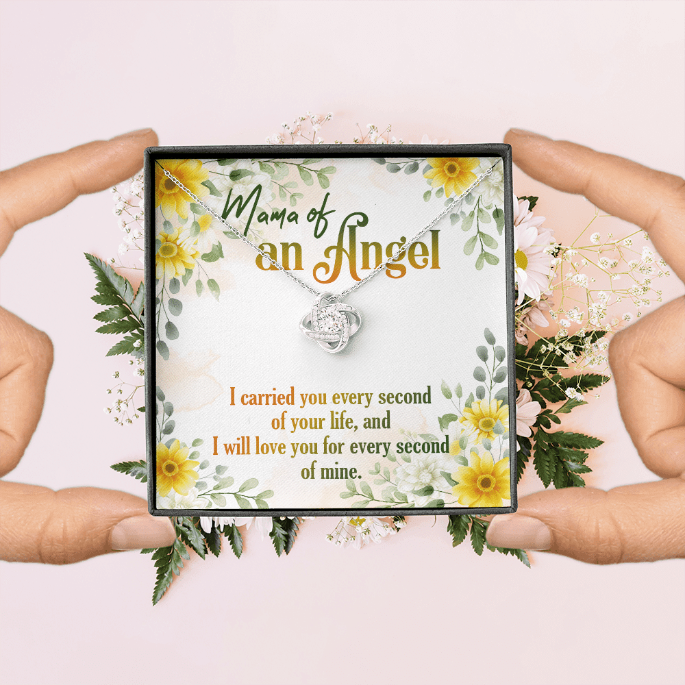 Mama Of An Angel Miscarriage Memorial Love Knot Necklace - Stillborn Bereavement Remembrance Jewelry Mama Of An Angel Miscarriage Memorial Love Knot Necklace - Stillborn Bereavement Remembrance Jewelry