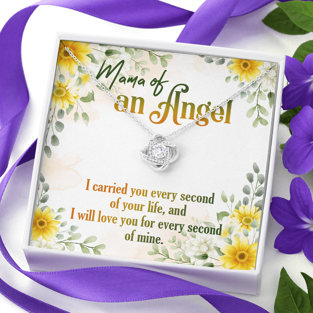 Mama Of An Angel Miscarriage Memorial Love Knot Necklace - Stillborn Bereavement Remembrance Jewelry Mama Of An Angel Miscarriage Memorial Love Knot Necklace - Stillborn Bereavement Remembrance Jewelry
