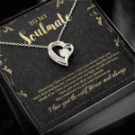 To My Soulmate Forever Love Pendant Necklace - Jewelry Gifts For Her Girlfriend Wife