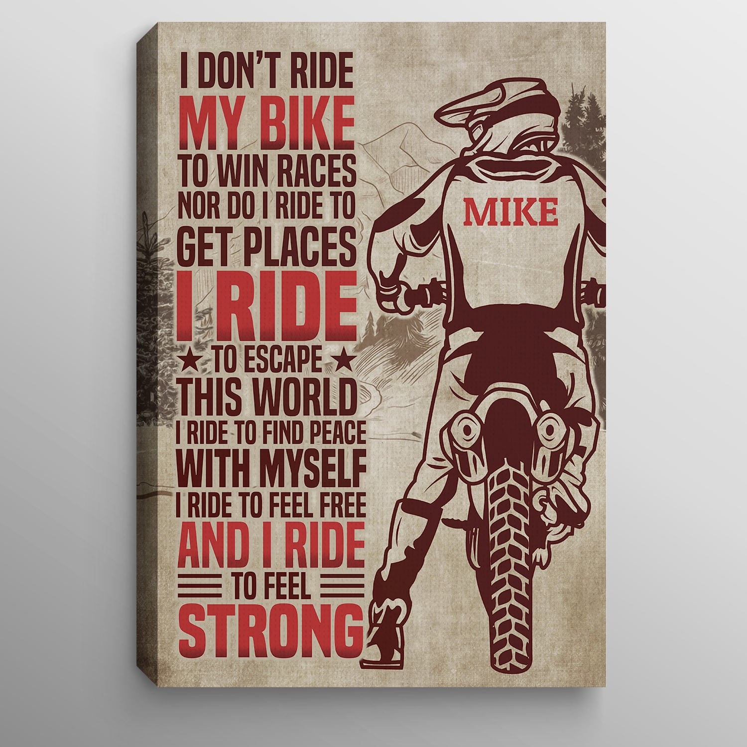 36 HG. I Don't Ride canvas 0.75