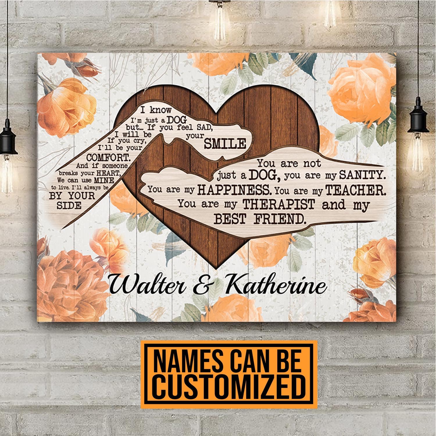 5VT. Dog Paw I'm Just A Dog canvas mk1